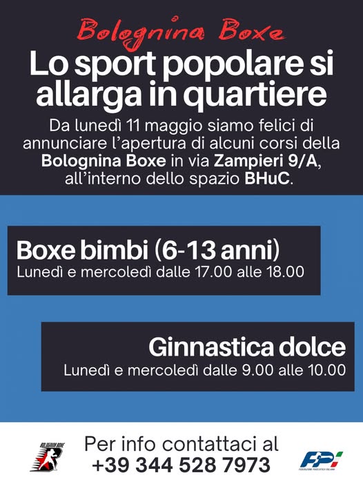 Nuovi corsi Boxe bimbi e ginnastica dolce