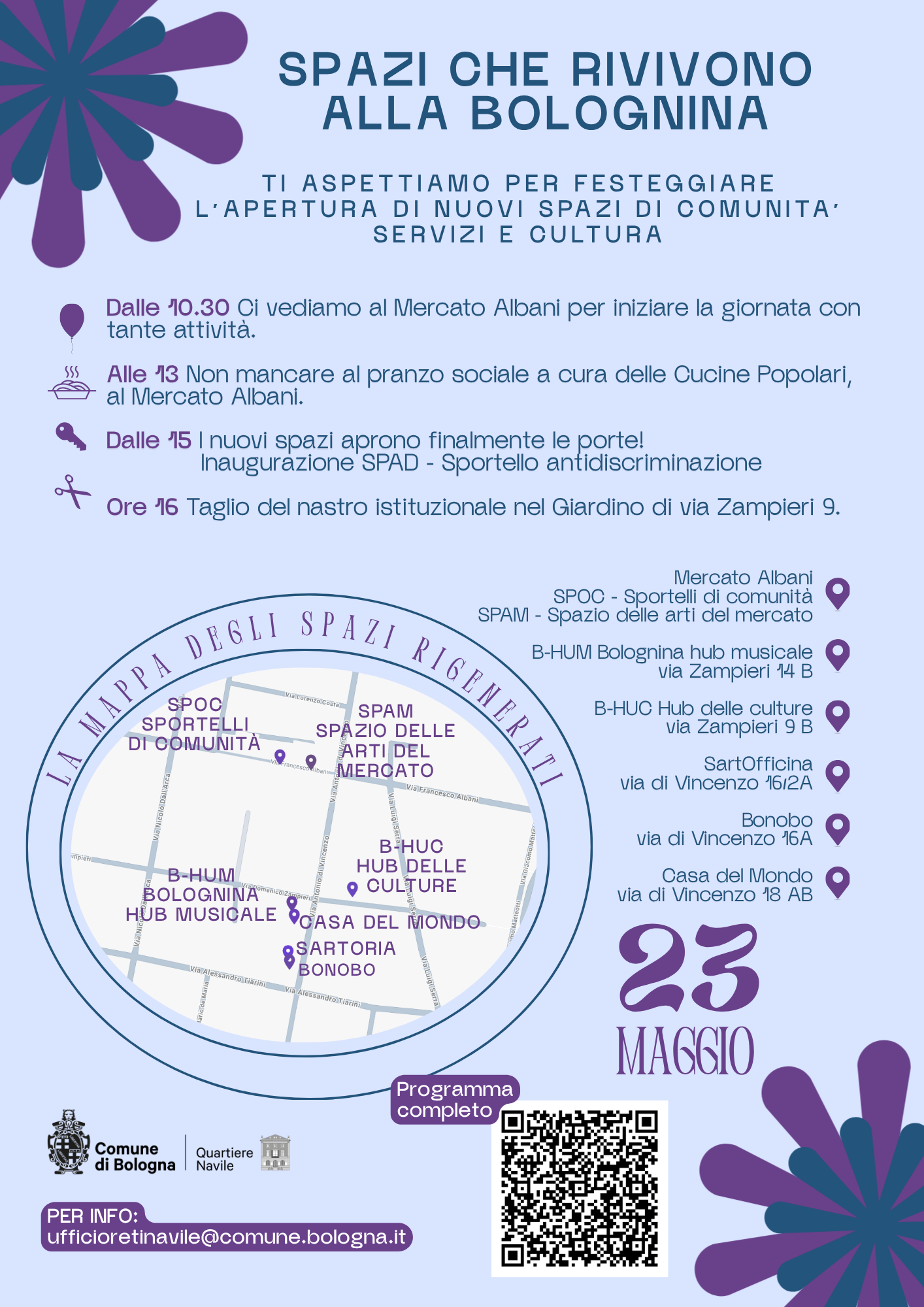 Apertura nuovi spazi di comunità, servizi e cultura