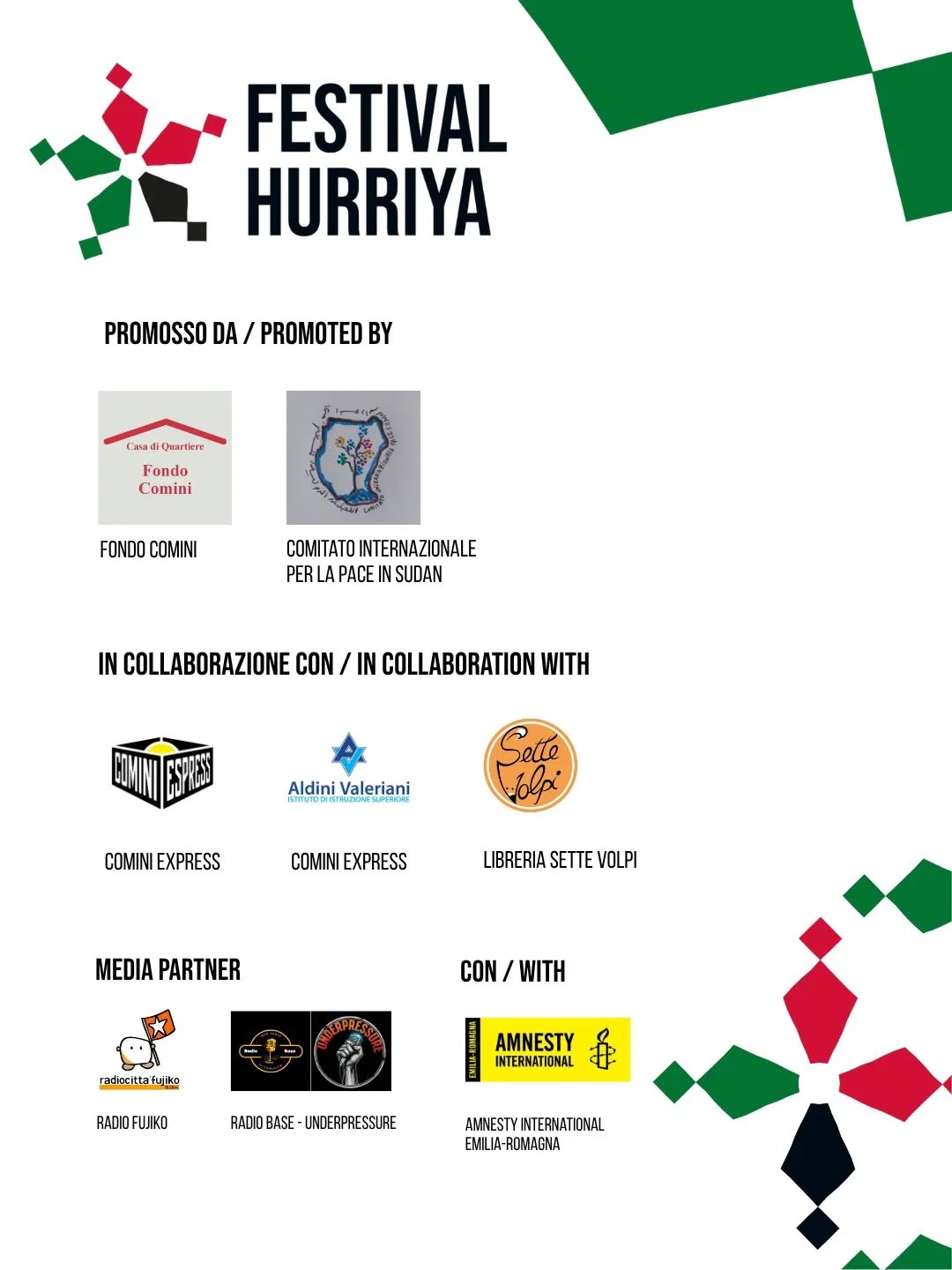 Festival Hurriya: Libertà, pace e giustizia per il Sudan