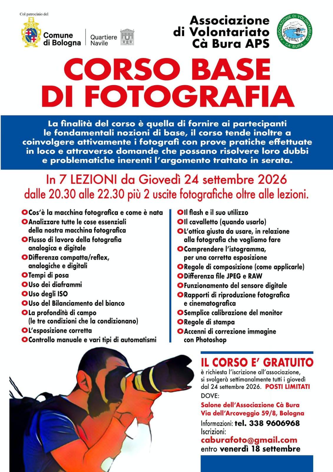CORSO BASE DI FOTOGRAFIA