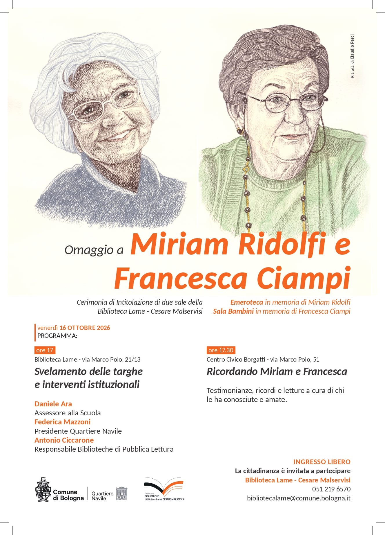 Omaggio a Miriam Ridolfi e Francesca Ciampi